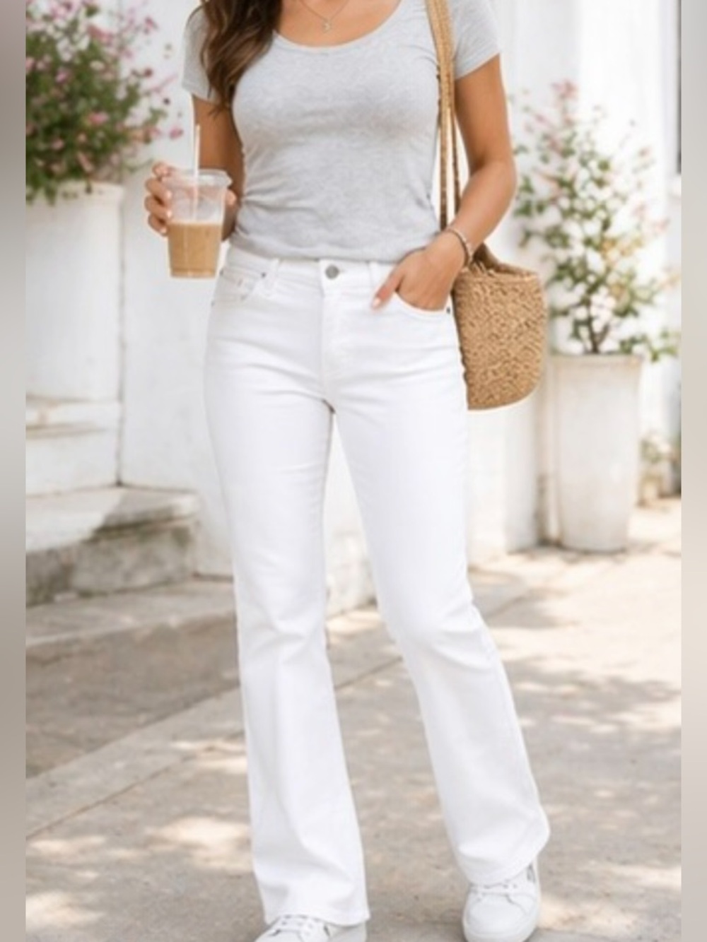 Citizens of Humanity White Bootcut Jeans Sz 26 Low Rise Stretch Y2K Summer